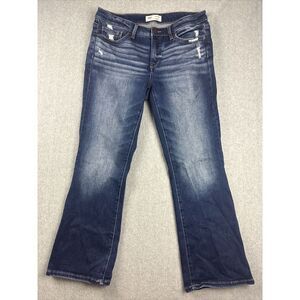 BKE Jeans Womens 30x29.5 Payton Mid Rise Bootcut Dark Flare Slim Denim Distress
